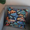 2D Colorful Birds Pattern Decorative Pillow Cover Pattern Cushion Cover Suitable For Sofa Bedroom Car Pillow Cover