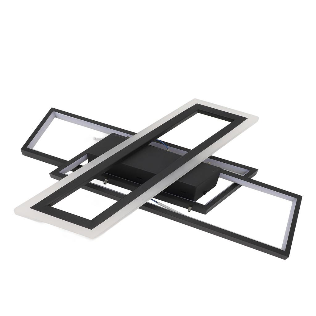 Modern LED Ceiling Light Memory Function Stepless Dimmable Rectangle Geometrical Flush Mount Ceiling