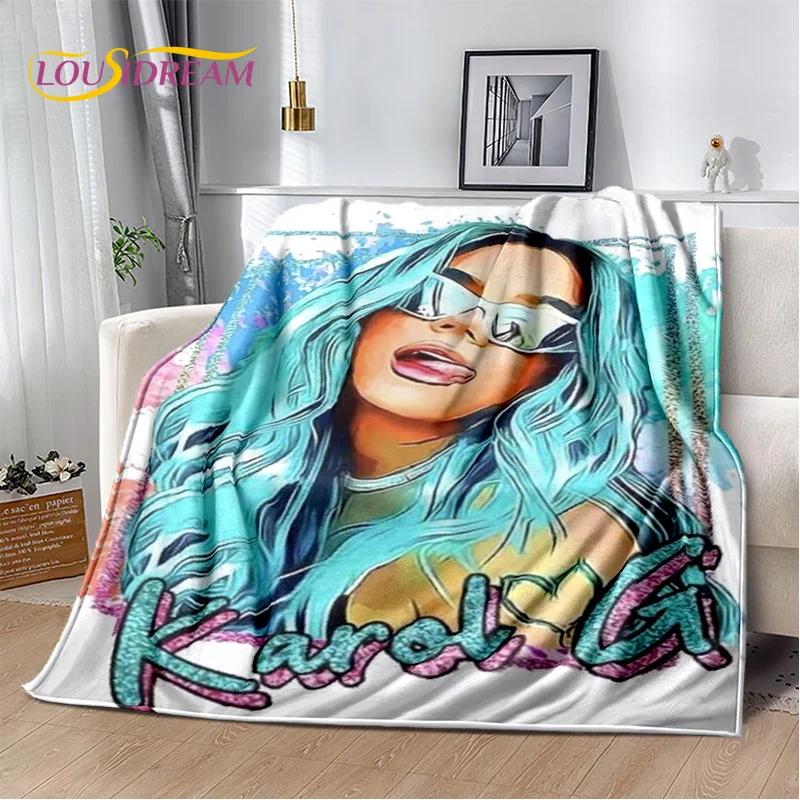 Karol G Singer Printing HD Blanket,Soft Throw Blanket for Home Bedroom Bed Sofa Picnic Travel Office Rest Cover Blanket Kids