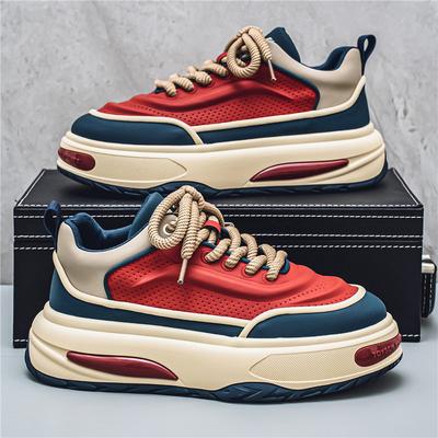 22 automne nouveau chaussures dad à semelles épaisses rehaussantes tendance étudiant cuir décontracté chaussures de sport tendance
