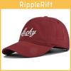 Lucky Embroidered Duck Tongue Baseball Cap Sun Hat For Men And Women