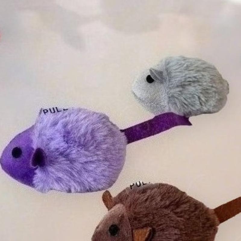 Plush Cat Toy Squeaky Simulation Mouse Interactive Kitten Toy Faux Fur Mice Chew Game Cat Accessories
