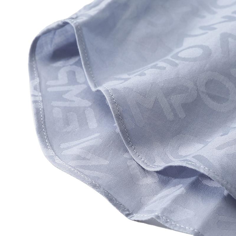 Emporio Armani Solid Color Button-Down Long Sleeve Shirt Men shirts Fog-Blue 3R1C86-1K0DZ-F752