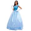 שמלת הופעות במה למבוגרים ליל כל הקדושים, גרסת פרימיום, שמלת הנסיכה סינדרלה, שמלת מסיבה לחג, שמלה כחולה