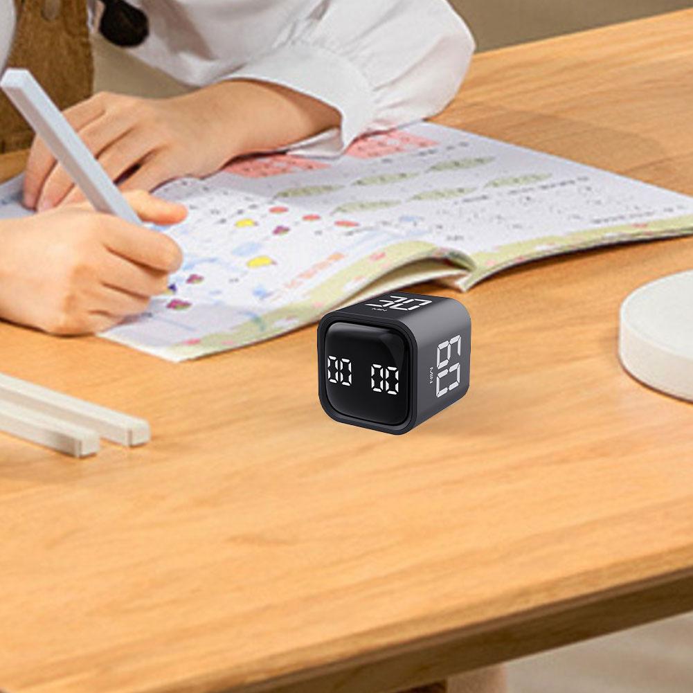 Productivity Cube Timer 5/10/30/60 Minutes and Custom Countdown Gravity Sensor Flip Timer Mini Kitchen Timer