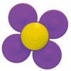Fat Brain Toys Baby Whirly Sumire Teething Toy with Spinning Suction Authentic Toy, Squigs, (Flower Series), Purple, Cup, FA416-3,