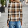 Women's Fashion Casual Lapel Short Long Sleeve Print Shirt Women's Button Up Tops