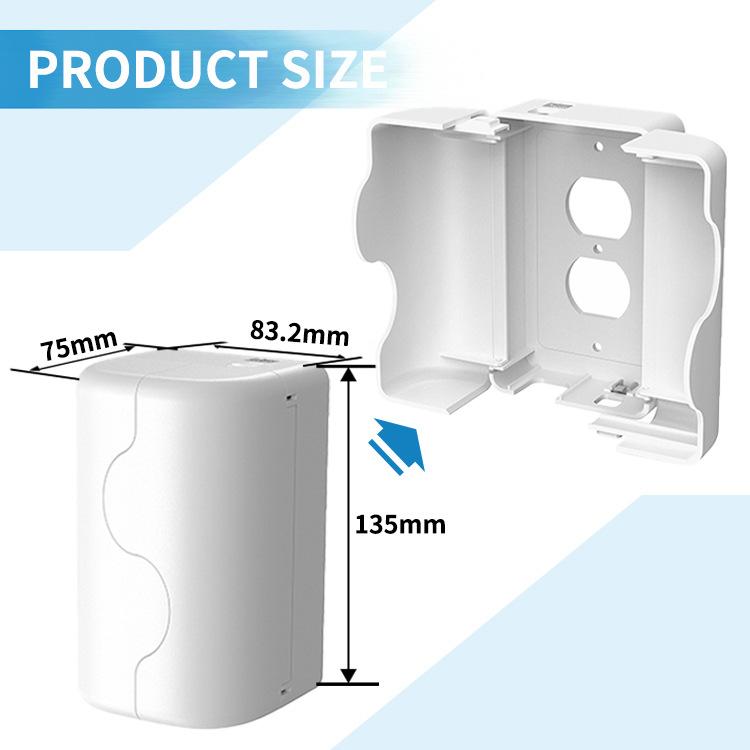 

Safe Outlet Cover Dual Door Fits Oversized Plugs Adapters Childproof Electrical Socket Protector Proofing Home Safety Essential