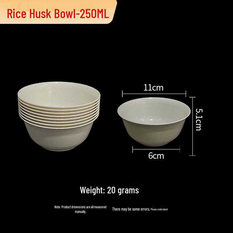 Rice Husk Disposable Bowl & Chopstick Set