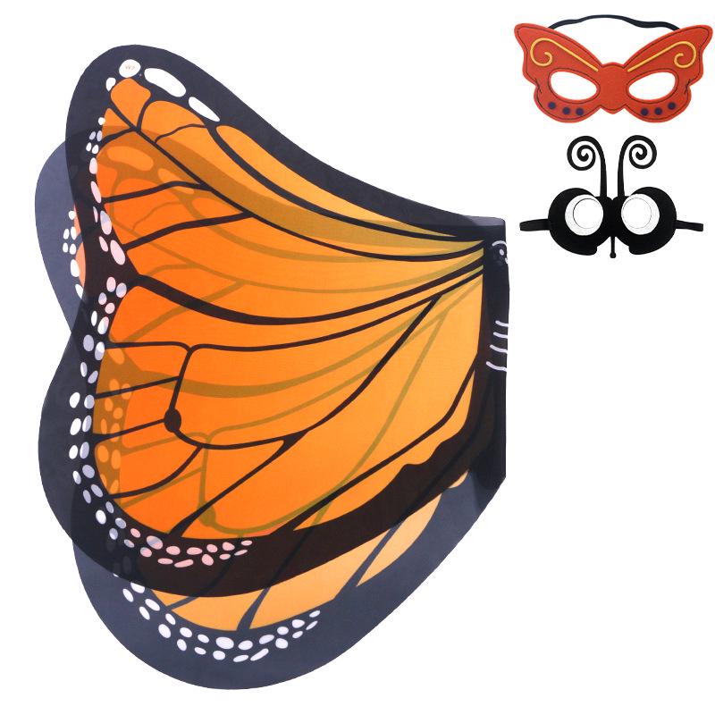 Children's Elf-Style Angel Butterfly Costume Set with Wings and Mask