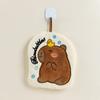 Cute Capybara Shape Hand Towel Quality Coral Fleece Cleaning Rag Perfect for Quick Drying in Kitchens or Bathrooms