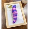 Colorful Caterpillars Plastic Keychain Creative and Cartoon Animal Bag Pendant