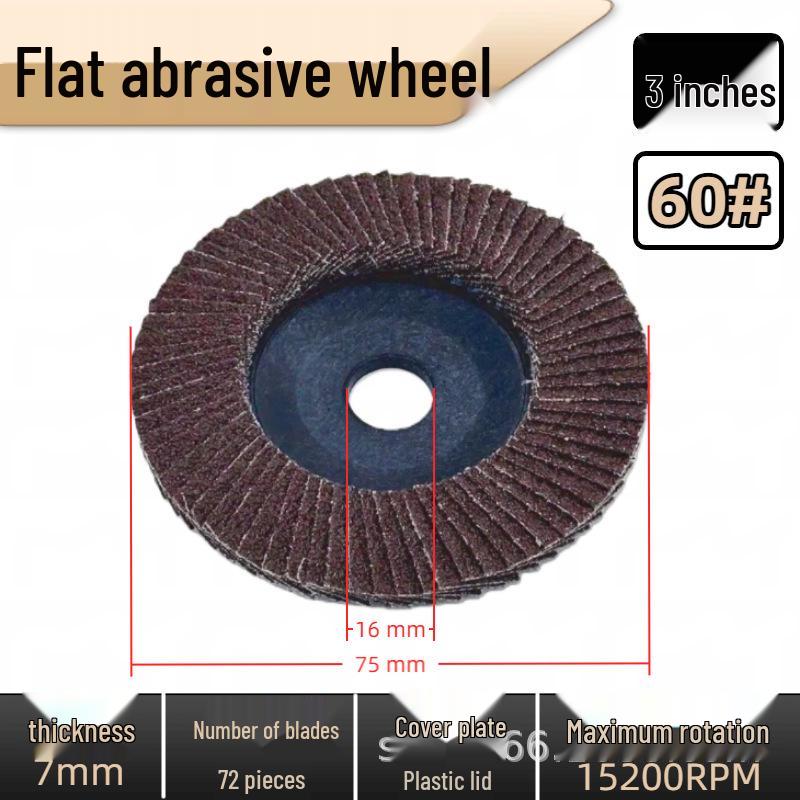 Thickened Plastic Covered Stainless Steel Flap Disc for Metal Polishing and Grinding