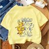 Boys and Girls Summer Street Style Fashion Children's T-shirt Pikachu Cute Kawaii Design