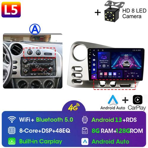 Dla PONTIAC Vibe 2003 - 2004 dla TOYOTA Matrix 2003 - 2008 System Android QLED IPS Ekran Dotykowy GPS Navi Radio Samochodowe Odtwarzacz Multimedialny