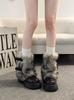 Spice girl thick-soled beautiful small short boots for women's new winter velvet huge good-looking white fluffy snow boots for women