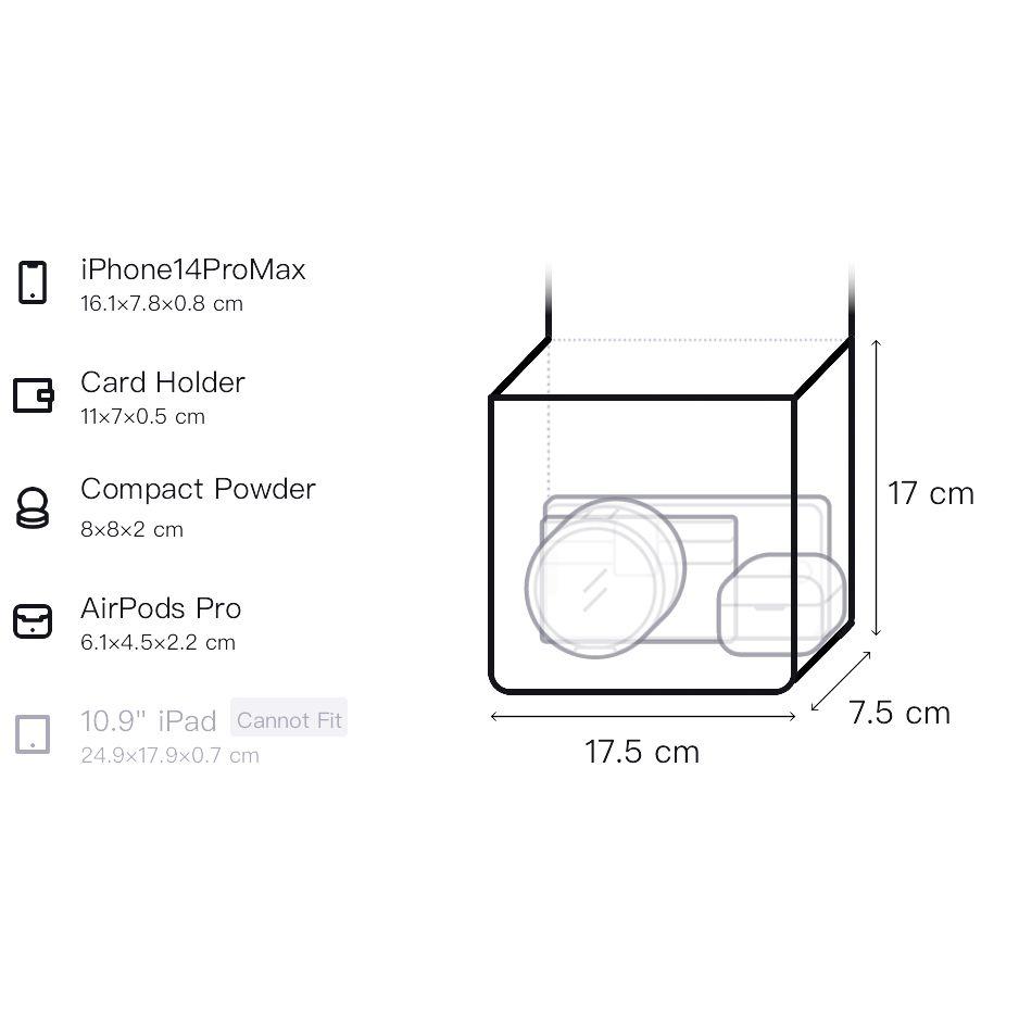 Acne Studios Transparent Id Slot Flap Closure Nylon Shoulder Crossbody Bag Women Bags Dark-Gray C10140DC9