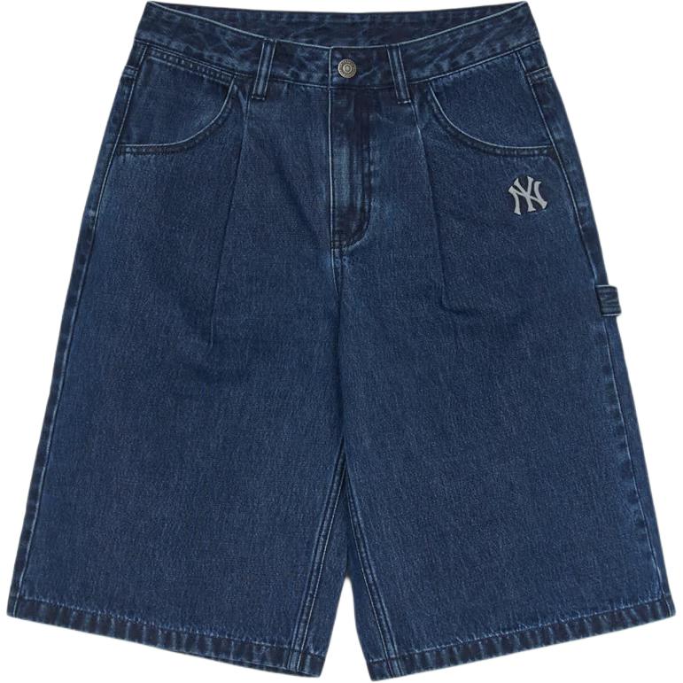

New MLB Denim Shorts Men s Blue 3ADPB0153-50INS XS