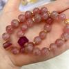 Natural Crystal Strawberry Crystal Bracelet. Bangles Women Fashion Jewelry Accessories Gift