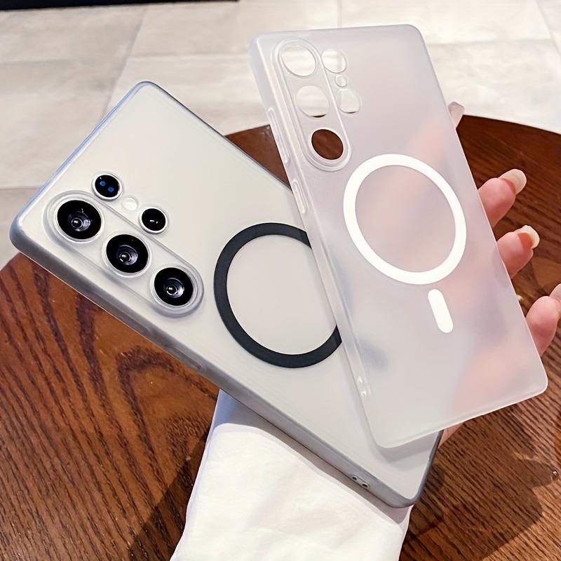 For Magsafe Transparent Matte Phone Case For Samsung Galaxy S26 S25 S24 S 26 Ultra Plus S26Ultra Magnetic Wireless Charge Cover