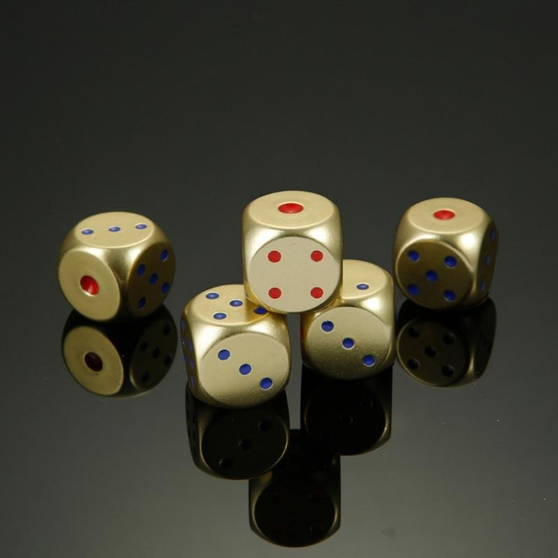 Round Corner Boutiques Game Dices Colorful Aluminum Alloys Metal Dices Easyly Grip Panel Functions