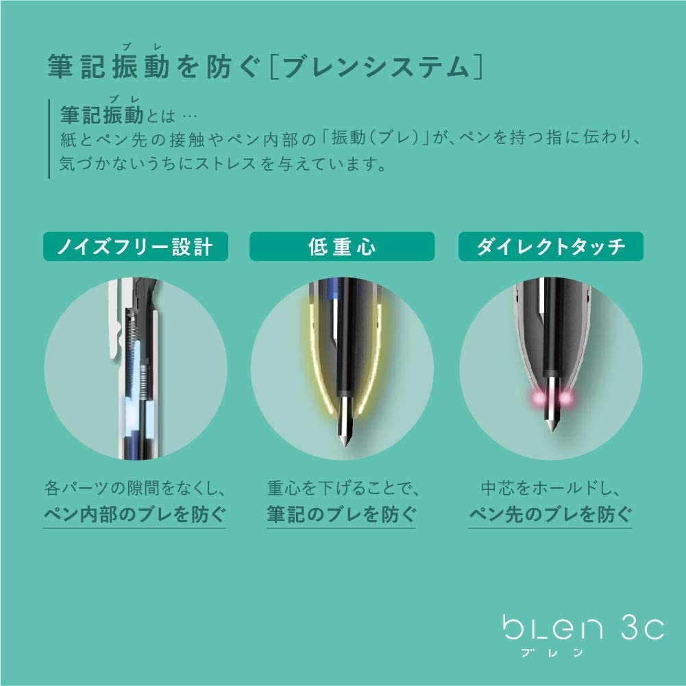 Zebra Multicolor Ballpoint Blen Pen, 3C, 0.5mm, Panda, B3AS88-AS-PD