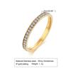 2Mm Titanium Steel Diamond-encrusted Ring for Women's High-end Niche Ins Simple Couple Ring Hand Jewelry