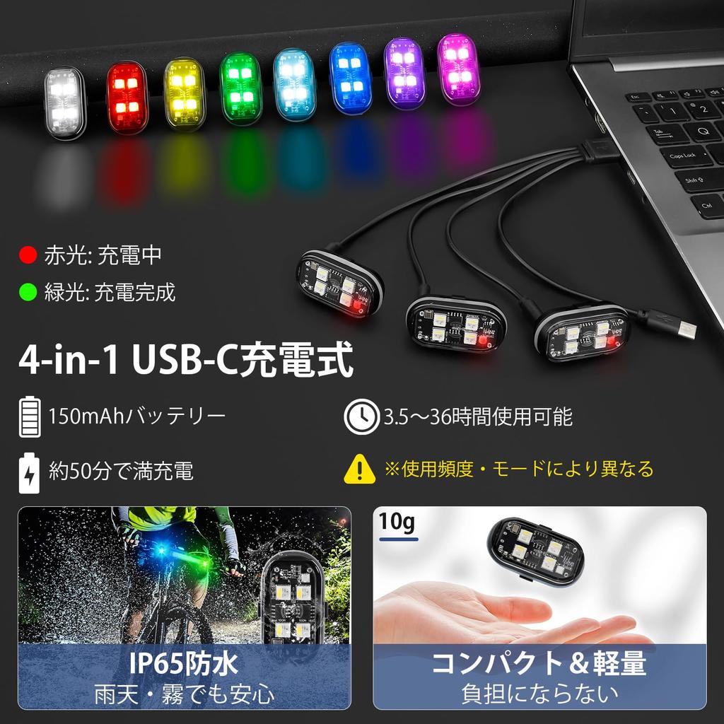 Catland LED Stroboskopická Světla pro Dálkově Ovládané Varování 8 Blikajících a Led Také vhodné pro Motocykly a Nouzové RGB LED pro a 8 10 3