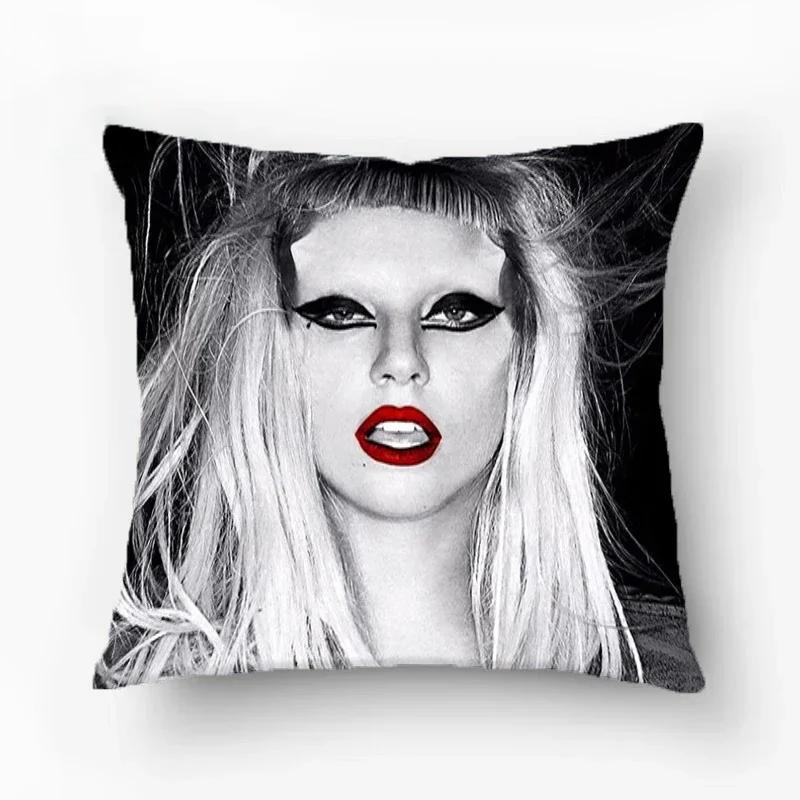 Room Decor Lady Gaga Pillowcase Pillow Cover Furniture Decorative Sofa Cushions Pillows Covers Cushion Luxury Cases Pillowcases
