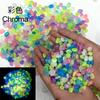 500 Pieces Luminous Blue Stones | Outdoor Garden Pathway Decor, Landscape Lighting for Potted Plants and Aquascapes, Made of Plastic