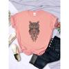 Owl Print Women's T-Shirt Casual Breathable Sports Short Sleeve Summer Street Hip Hop Graphic Y2K