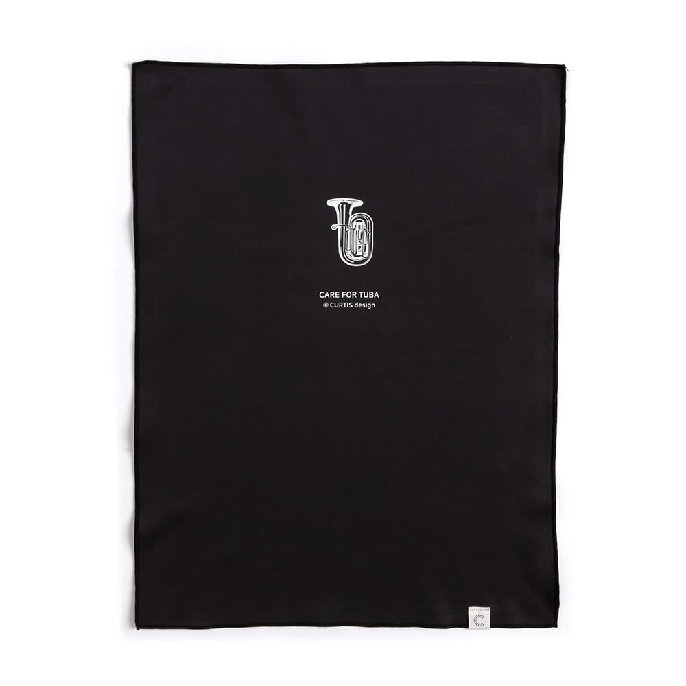 

Curtis Bags Piston Tuba Professional Microfiber Polishing Black 410 x 295 Cloth, (Tuba Print, Black, mm)