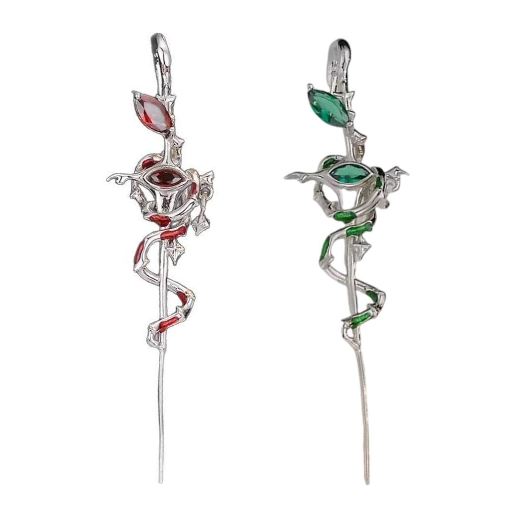 Vintage Studs Earrings Ear Studs Snake Shape Piercing Ear Jewelry Alloy Texture Suitable for Fashion Women Girls