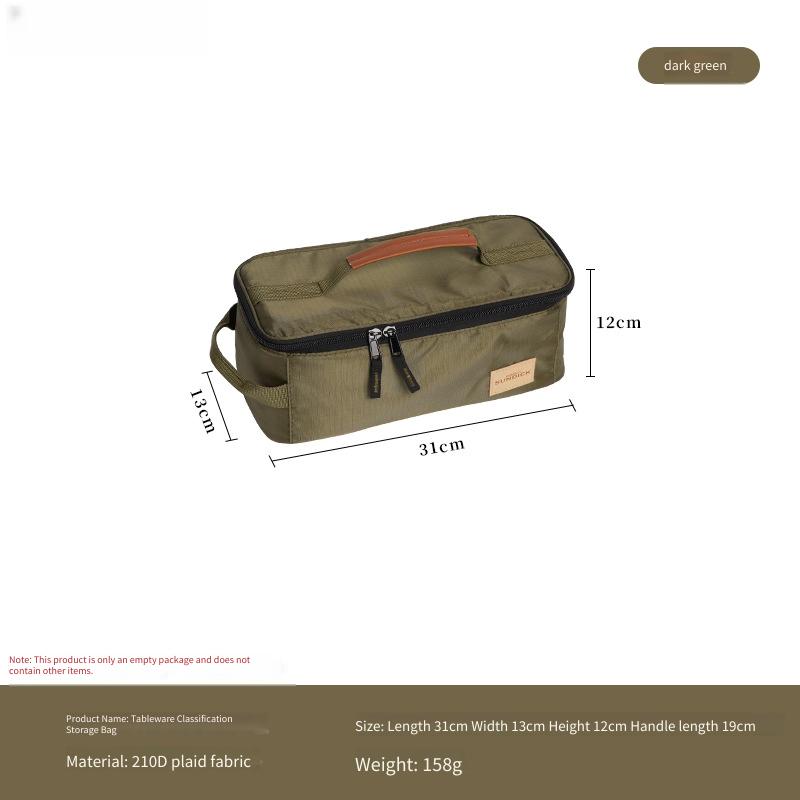 1pc 31x13x12cm Outdoor Picnic Utensil Cup Storage Bag Stove Gas Cylinder Storage Bag Miscellaneous Bag Handheld Sorting Bag