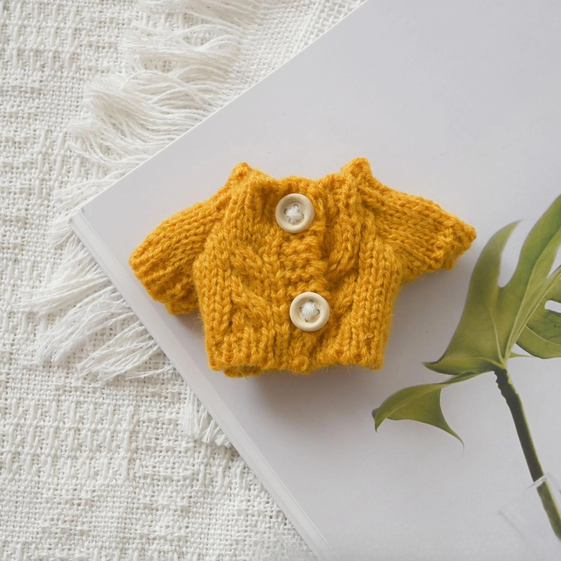 

14 см Мини Кукольная Одежда Милый Вязаный Свитер Одежда в Рождественском стиле Twist Sticks DIY Хлопковый Идол Игрушка Пара Подарков Украшения