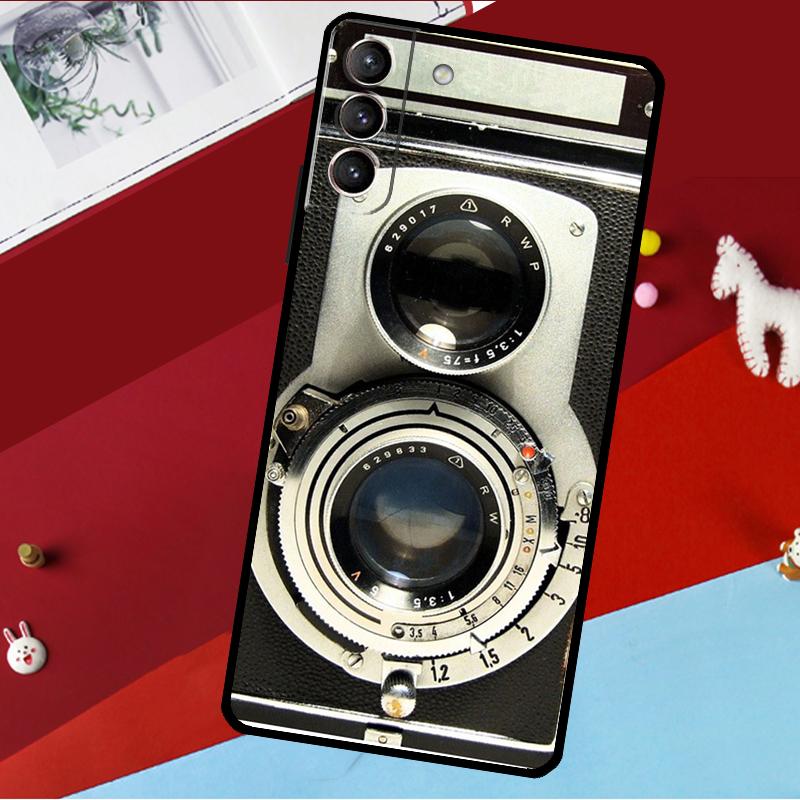 Retro Camera Vintage Funda For Samsung Galaxy S25 Ultra S24 S22 S23 Plus S20 S21 FE S9 S10 S24 FE Phone Case