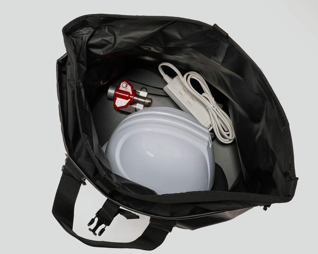 TRUSCO Waterproof Tarpaulin Tote Bag, Large, Black, TTBL-BK