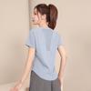 Women's High-End Short-Sleeve Sport T-Shirt & Fitness Set - Breathable, Quick-Drying Yoga and Running Wear