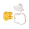 Valentine's Day Cookie Cutters Cartoon Pressable Biscuit Mold Holiday Biscuit Fondant Cookie Stamps Party Supplies