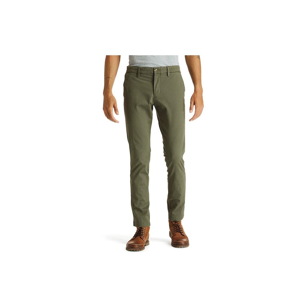 Timberland Casual Comfortable Slim Fit Classic Khaki Pants Men bottoms Green A2BYYA58