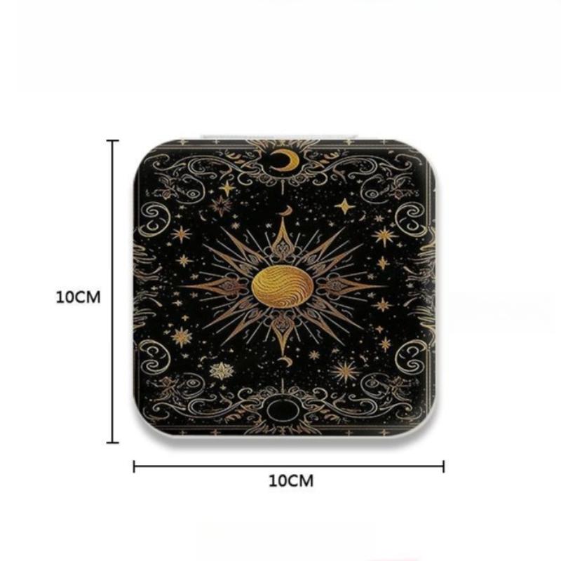 

PU Skin Ring Jewelry Box Earrings Necklace Storage Box Large Capacity Zippered Jewellery Boxes Square Partition Organizer Boxes чёрный