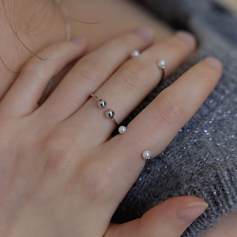 Lewe [3-Ring SET]Ball pearl 3 SET ring