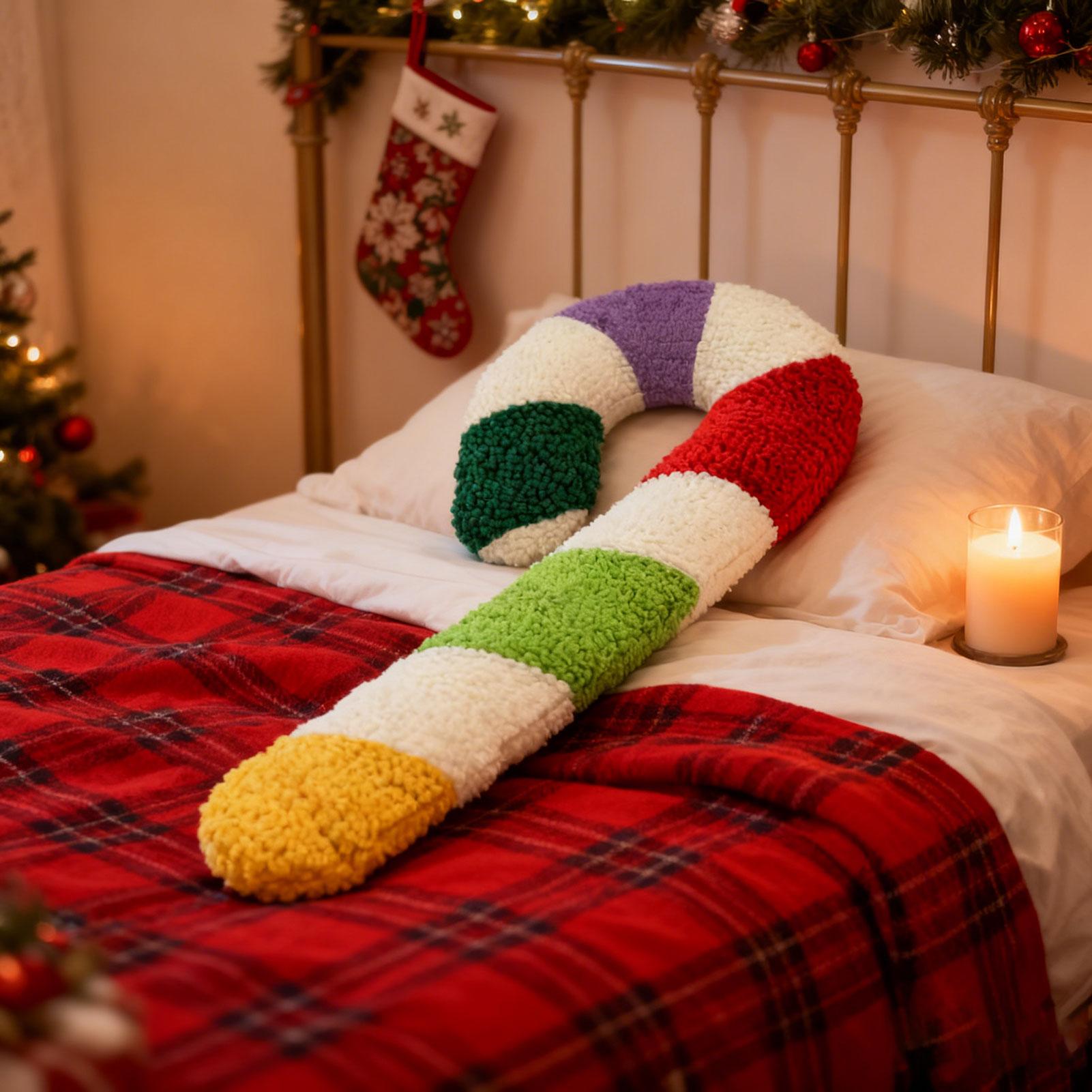 Candy Cane Pillow Plush Cushion Christmas Home Decor Colorful Throw Pillow For Kids Adults Sofa Couch Bed Living Room Bedroom China Mainland 4200₽