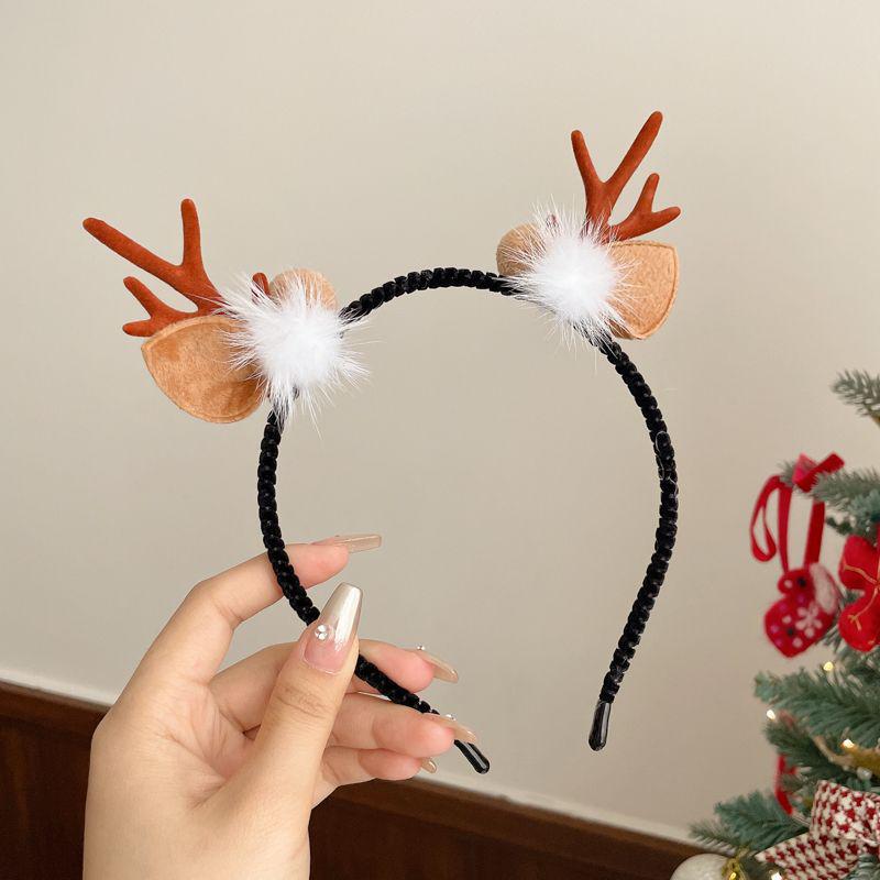 Children's Christmas Reindeer Headband - Cute Holiday Hair Accessory for Photos