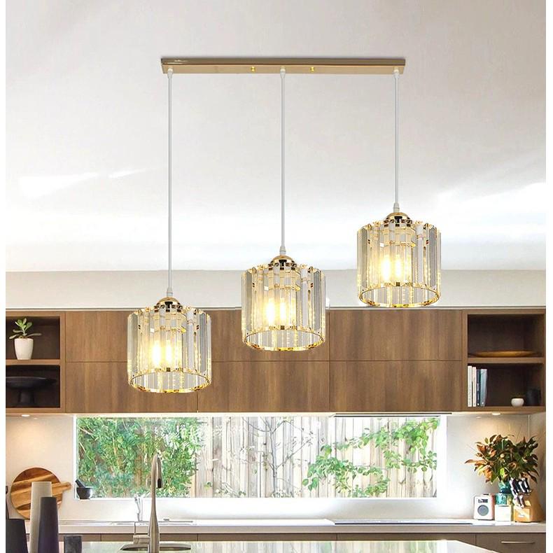 Lampada a Sospensione LED Moderna Nordica - Lusso di Cristallo, Piccolo Design Rotondo per Corridoio o Ingresso, Lampada da Soffitto a Risparmio Energetico