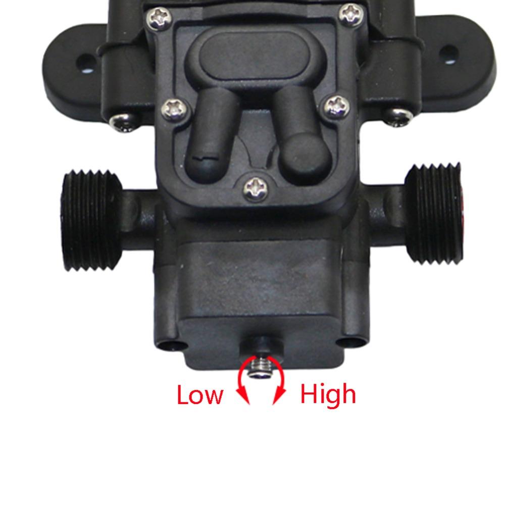 18mm 1/2" Male Thread DC 12V 60W Micro Diaphragm Water Pump With 12V-6A Adapter Garden Irrigation Watering Self-Priming Booster