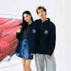 New MLB MONOGRAM Collection New York Yankees 24FW Shirt Unisex Dark Marine Blue 3ADRM0344-50NYD