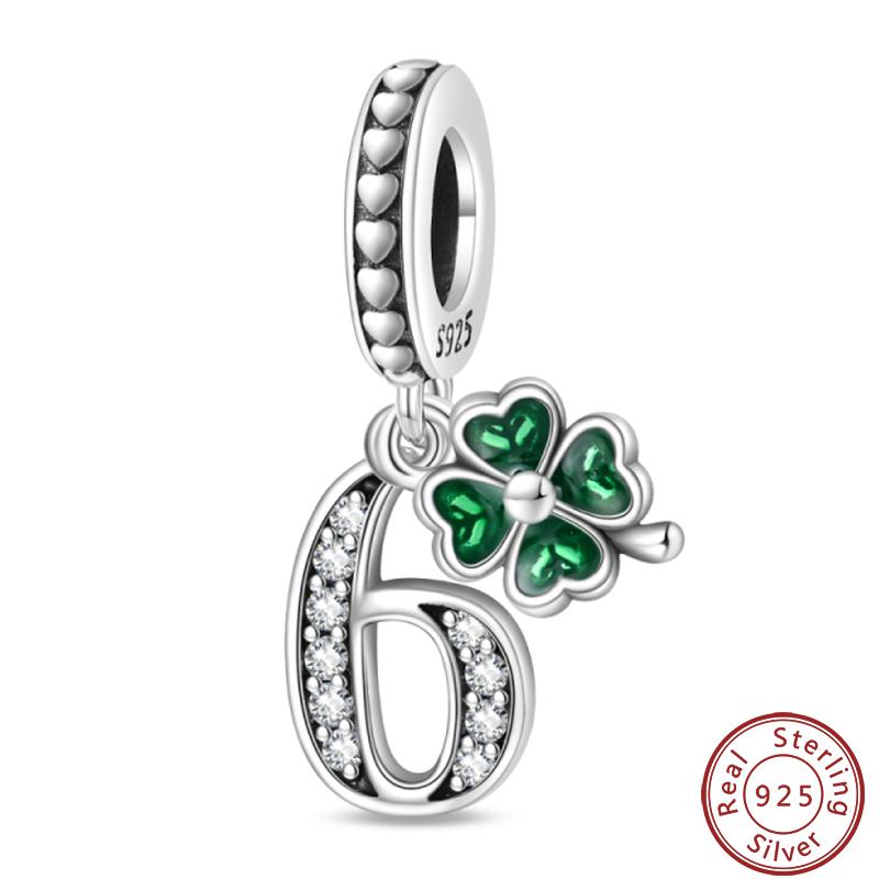 Lucky Collection Copper Craft Lucky Number Clover Green Charms Beads 3Mm Diy Elegant Holiday Fine Jewelry Gifts