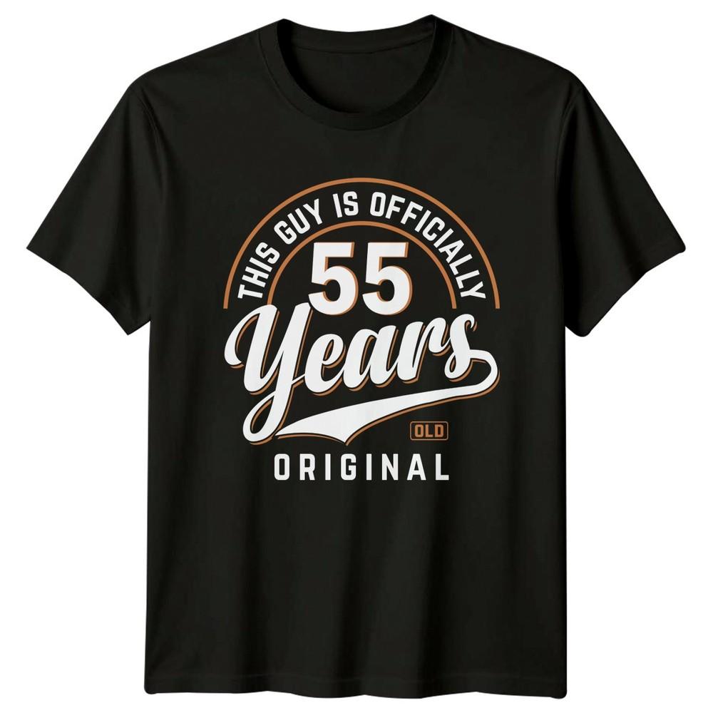 This Guy Is Officially 55 Unisexs TShirt 55th Birthday Vintage Style Gift For Him