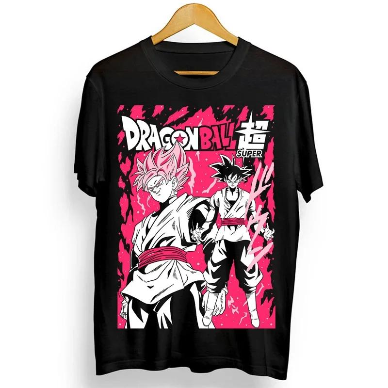 2026 new Dragon Ball Z Mens and Womens Sun Wukong  Bejita Print TShirts in Pure Cotton Short Sleeves Fun Harajuku Style